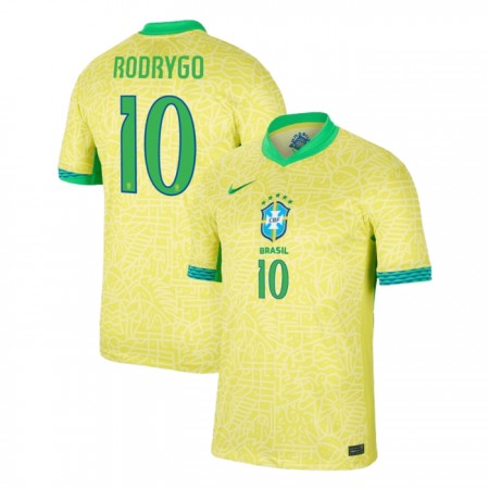 Goedkope Brazilië Rodrygo 10 Thuisshirt 2024